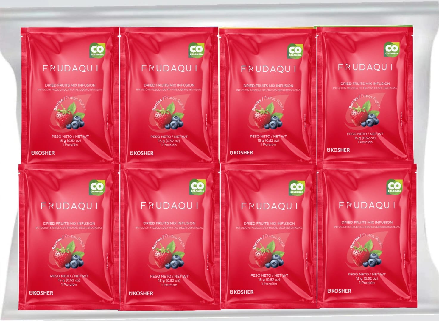 INFUSIÓN DE FRUTAS DESHIDRATADAS 15g X 16 Uds FRUTOS ROJOS